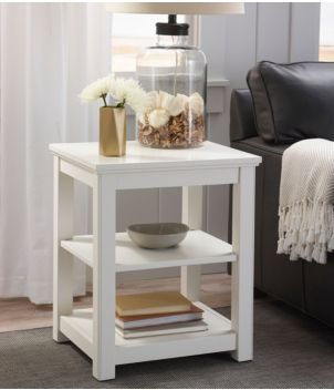 Painted Farmhouse Two Shelf End Table