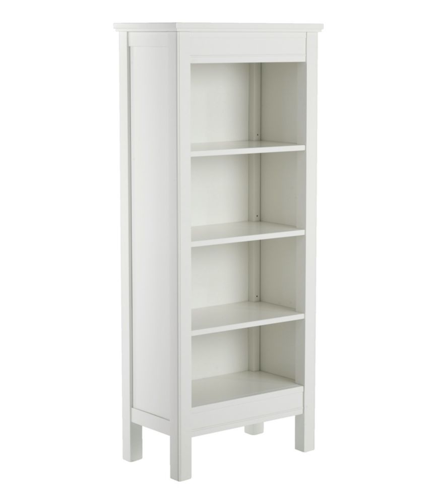 Painted Farmhouse Four-Shelf Bookcase, Paperwhite, small image number 1