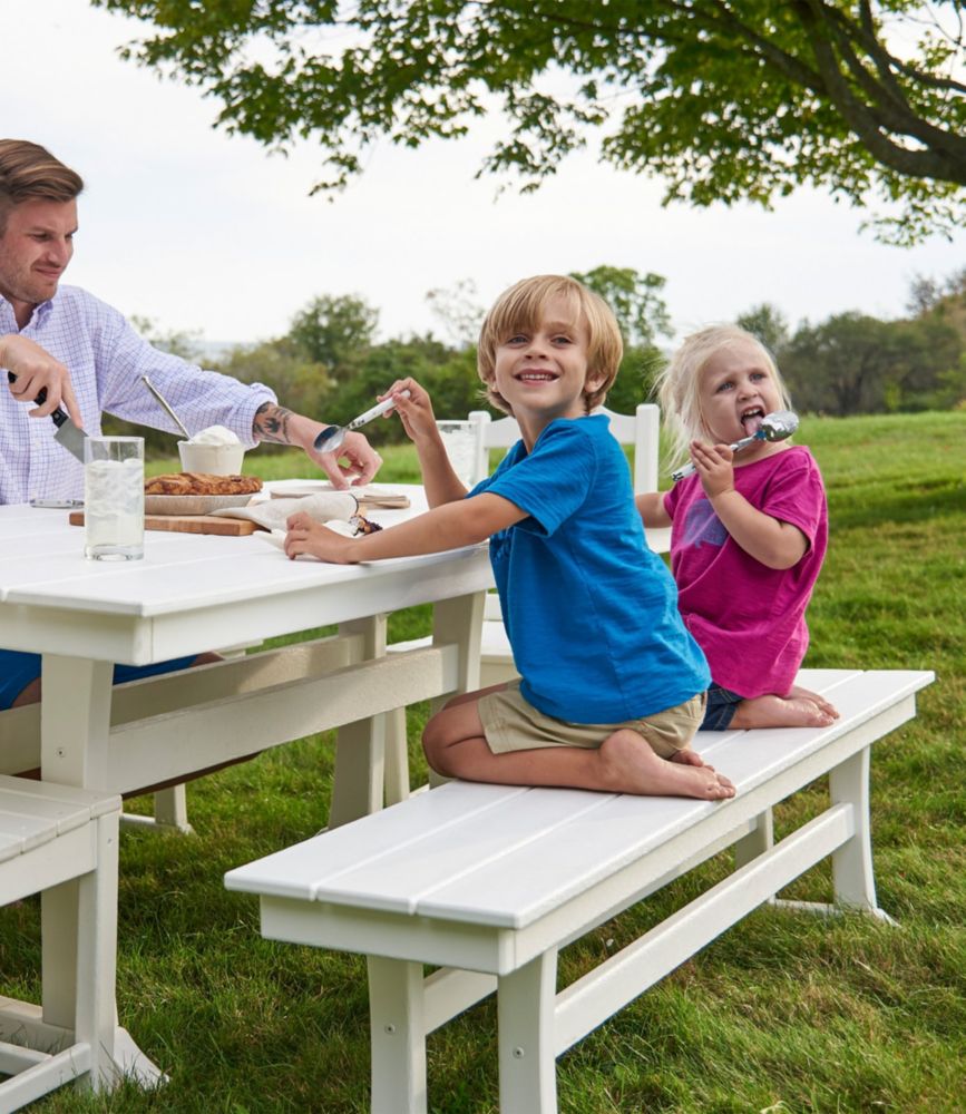 All-Weather Farmhouse Bench, Green, small image number 3