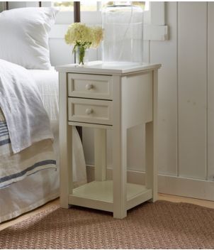 Painted Farmhouse Two-Drawer Side Table