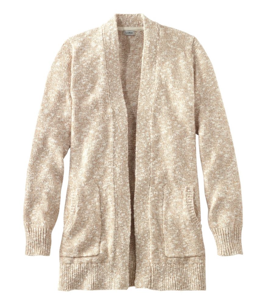 Women's Cotton Ragg Sweater, Open Cardigan