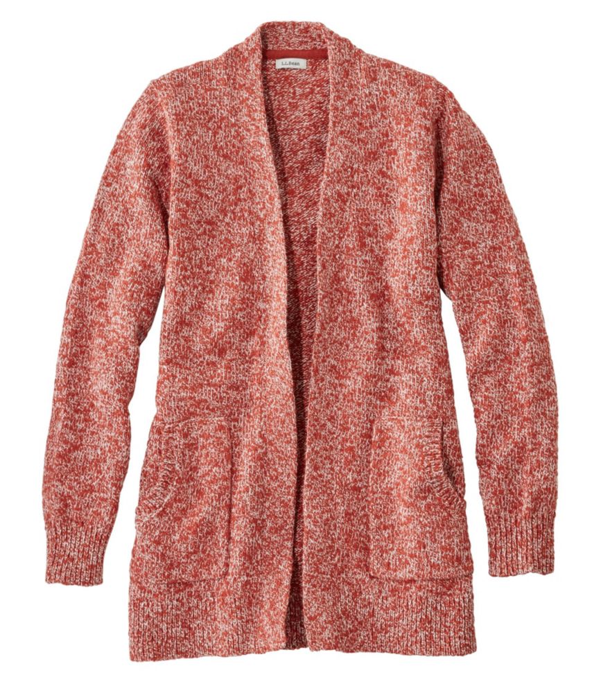 Women's Cotton Ragg Sweater, Open Cardigan