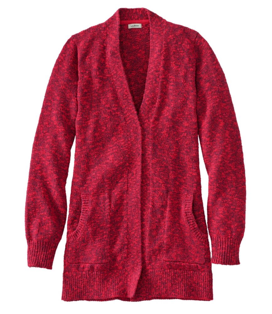 Women's Cotton Ragg Sweater, Open Cardigan