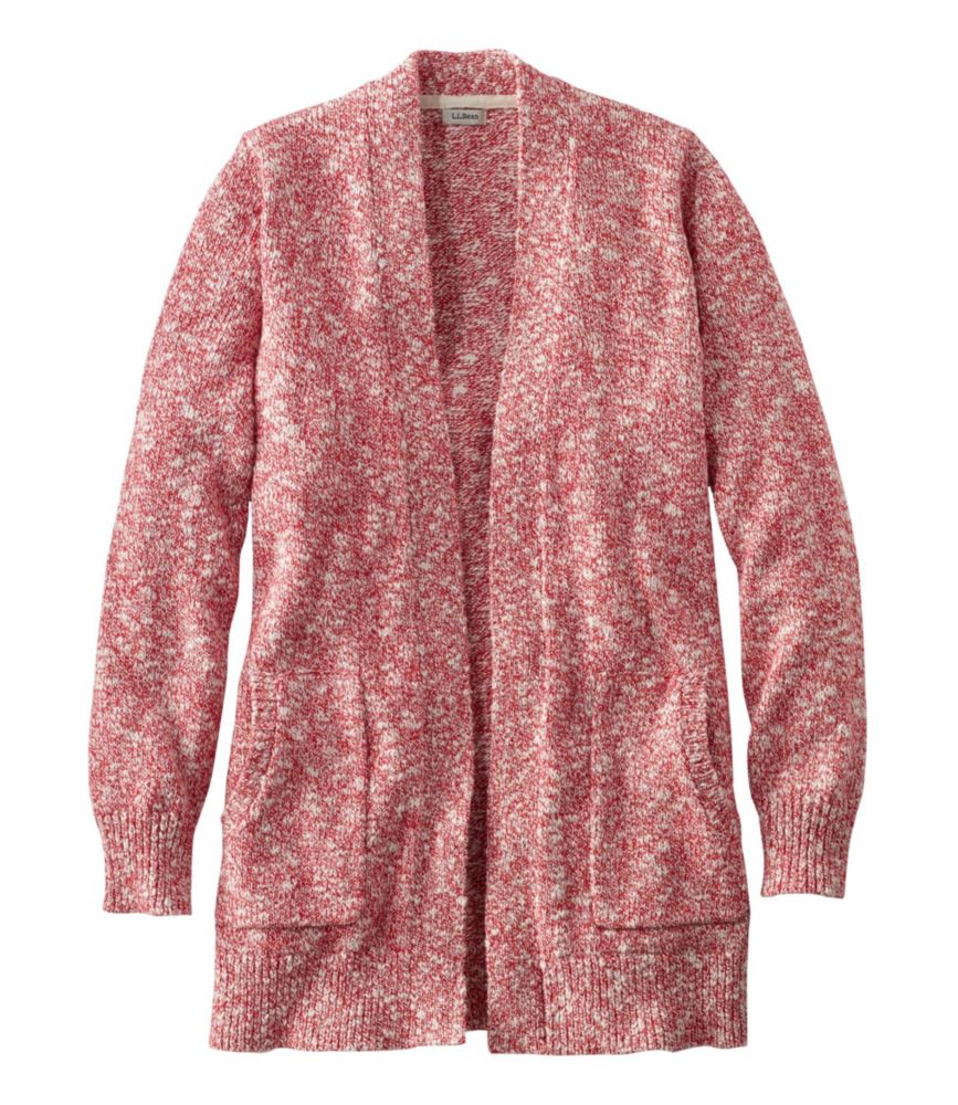 Women's Cotton Ragg Sweater, Open Cardigan