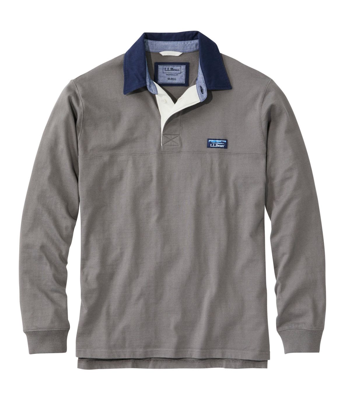 Men's Lakewashed Rugby, Traditional Fit Long-Sleeve