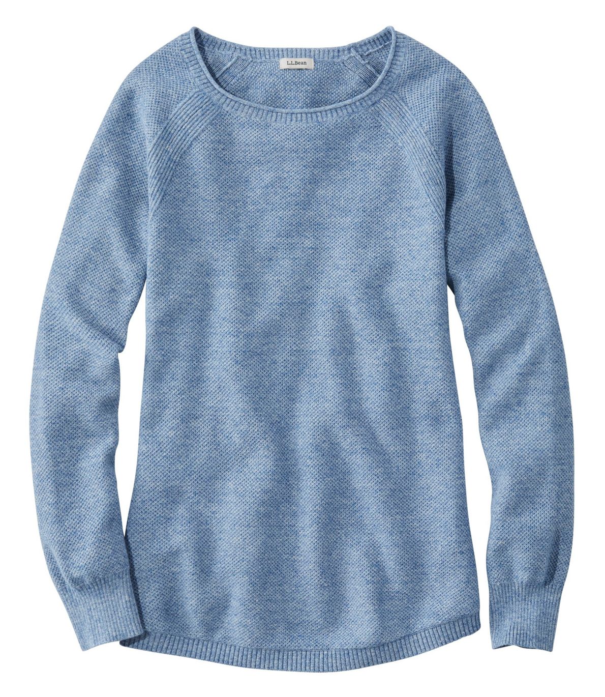 Women's Textured Cotton Sweater, Long-Sleeve