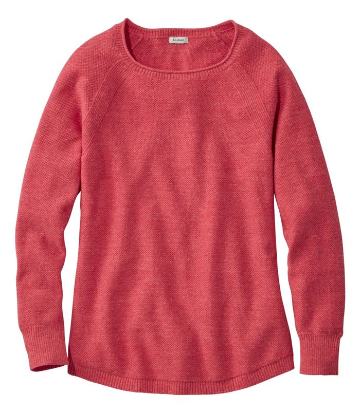 L.L Bean: Women’s Textured Cotton Sweater, Long-Sleeve $17.99 (Save 70%)