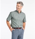 Men's Wrinkle-Free Twill Sport Shirt, Traditional Fit Short-Sleeve Plaid