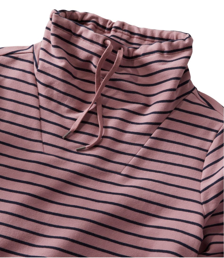 Women's Ultrasoft Sweats Funnelneck Pullover, Stripe | at L.L.Bean