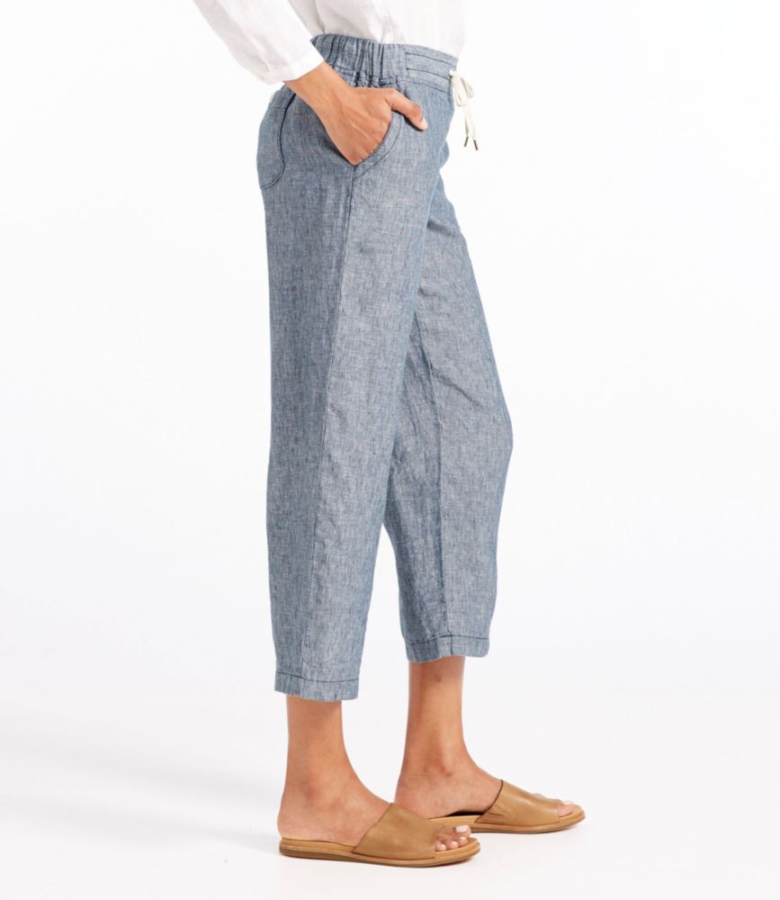 linen capri pants womens