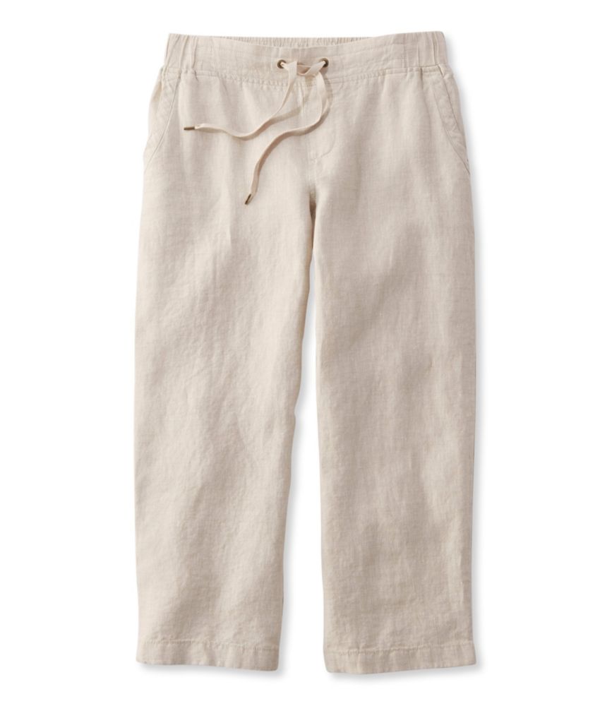 linen crop pants