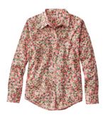 Women's Wrinkle-Free Pinpoint Oxford Shirt, Relaxed Fit Long-Sleeve Print