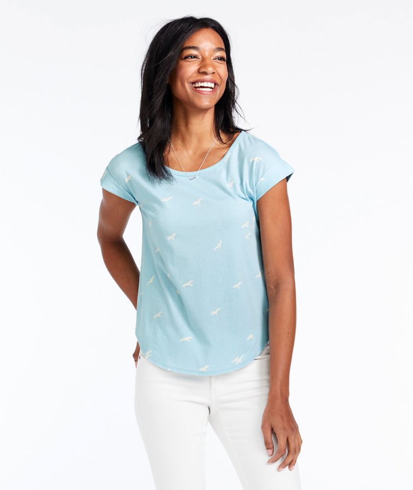 Signature Cotton/Modal Scoopneck, Short-Sleeve