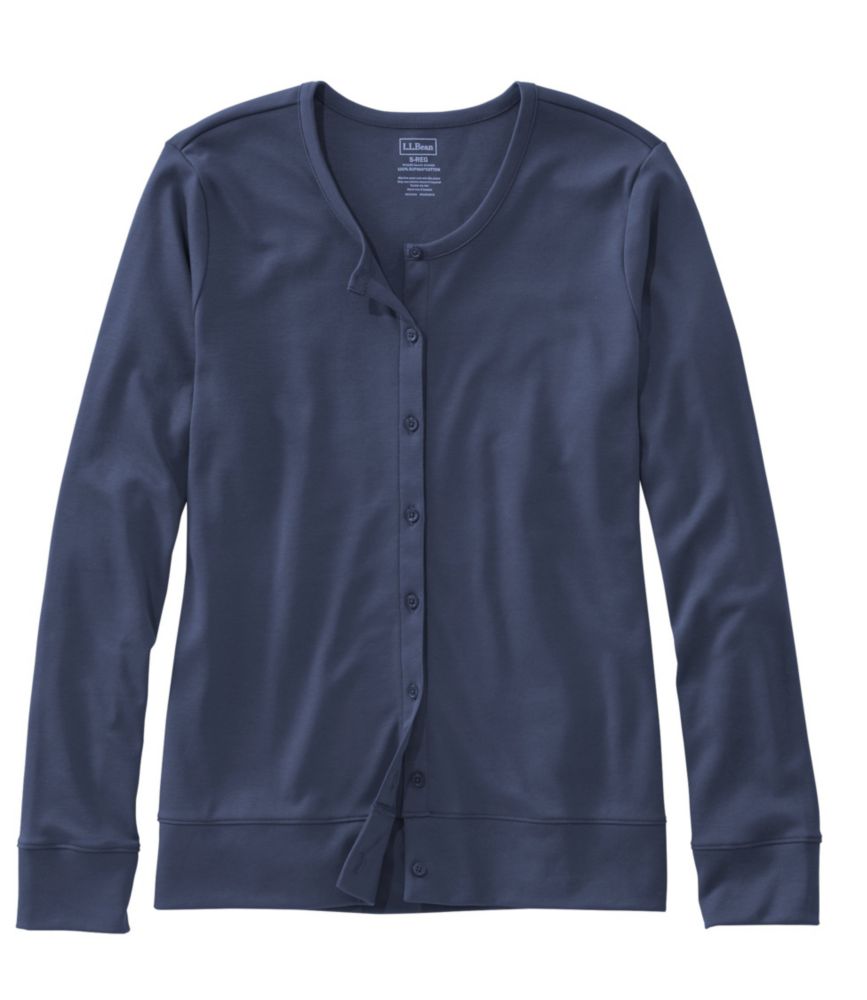 Pima Long-Sleeve Button-Front Cardigan