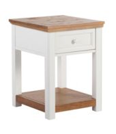 Painted Farmhouse End Table Wood Top