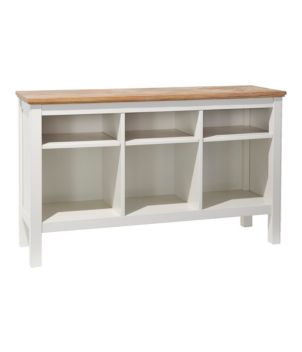 Painted Farmhouse Storage Console, Wood Top