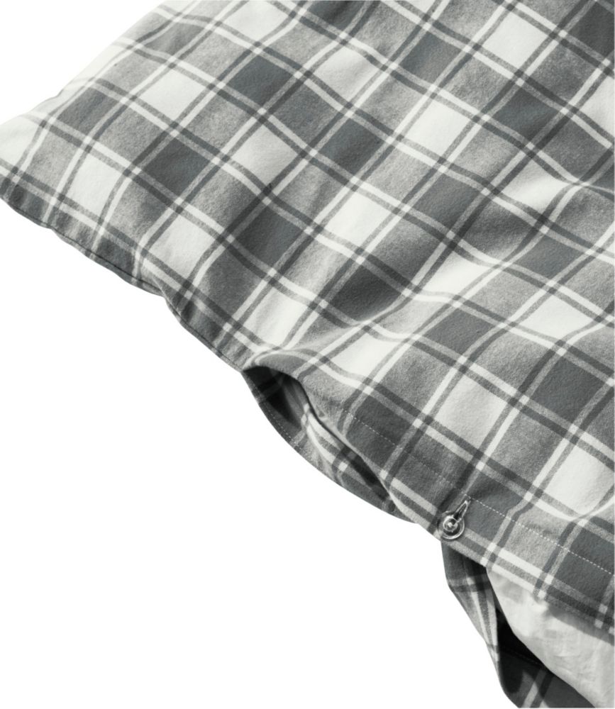 Ultrasoft Comfort Flannel Comforter Cover Collection, Check, Bay Blue/Bone, small image number 3