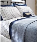 Sunwashed Percale Sheet Collection, Leaf Print