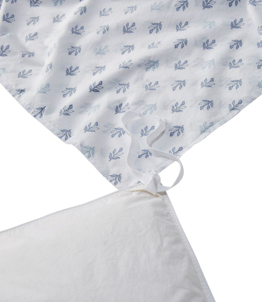 Sunwashed Percale Comforter Cover, Leaf Print, Charcoal Blue, small image number 2