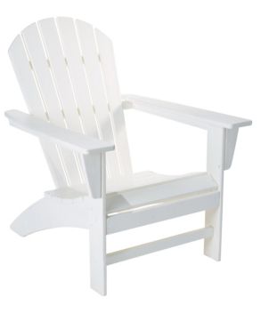 Casco Bay Adirondack Chair Seat and Back Cushion, Stripe Navy/Natural, Sunbrella | L.L.Bean