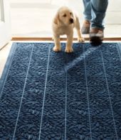 Heavyweight Recycled Waterhog Doormat Plaid Blue | L.L.Bean