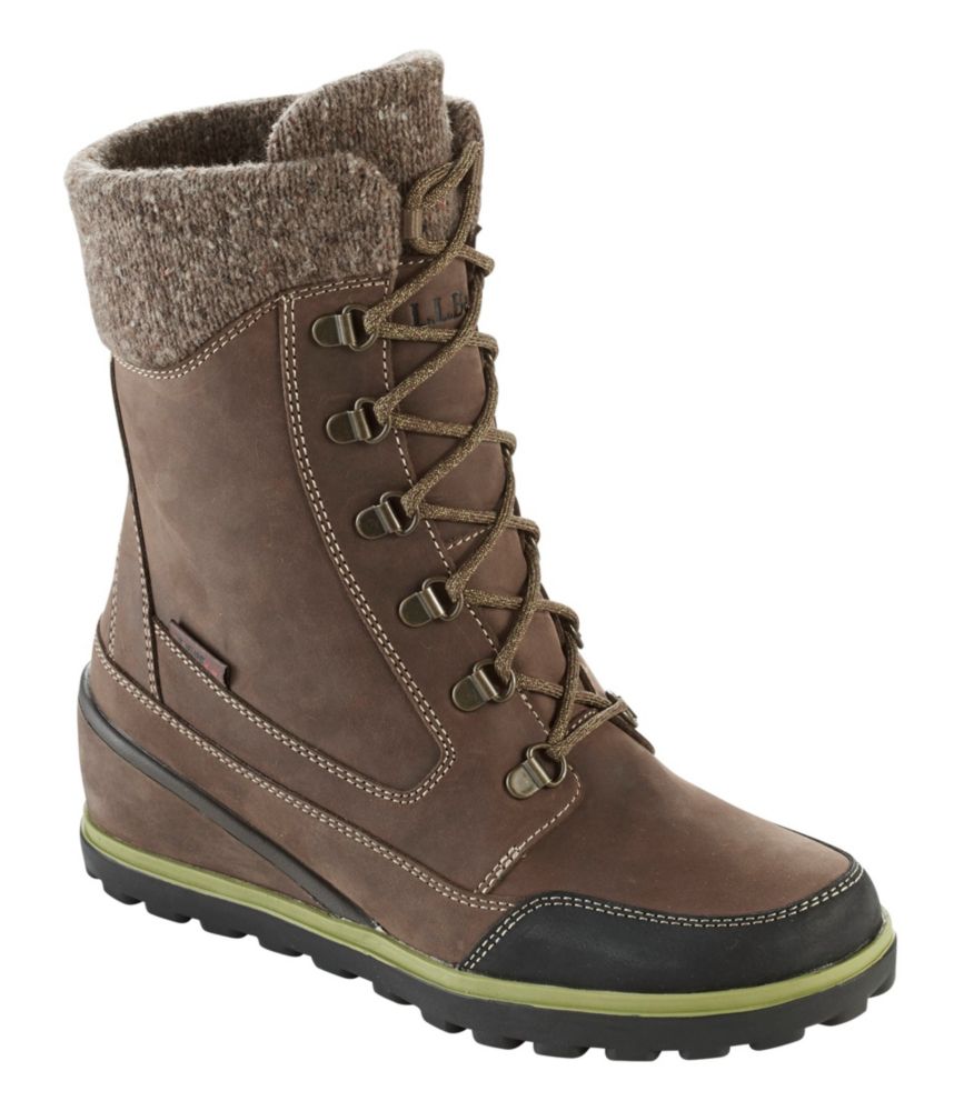Women's Wedge Snow Boot, Leather
