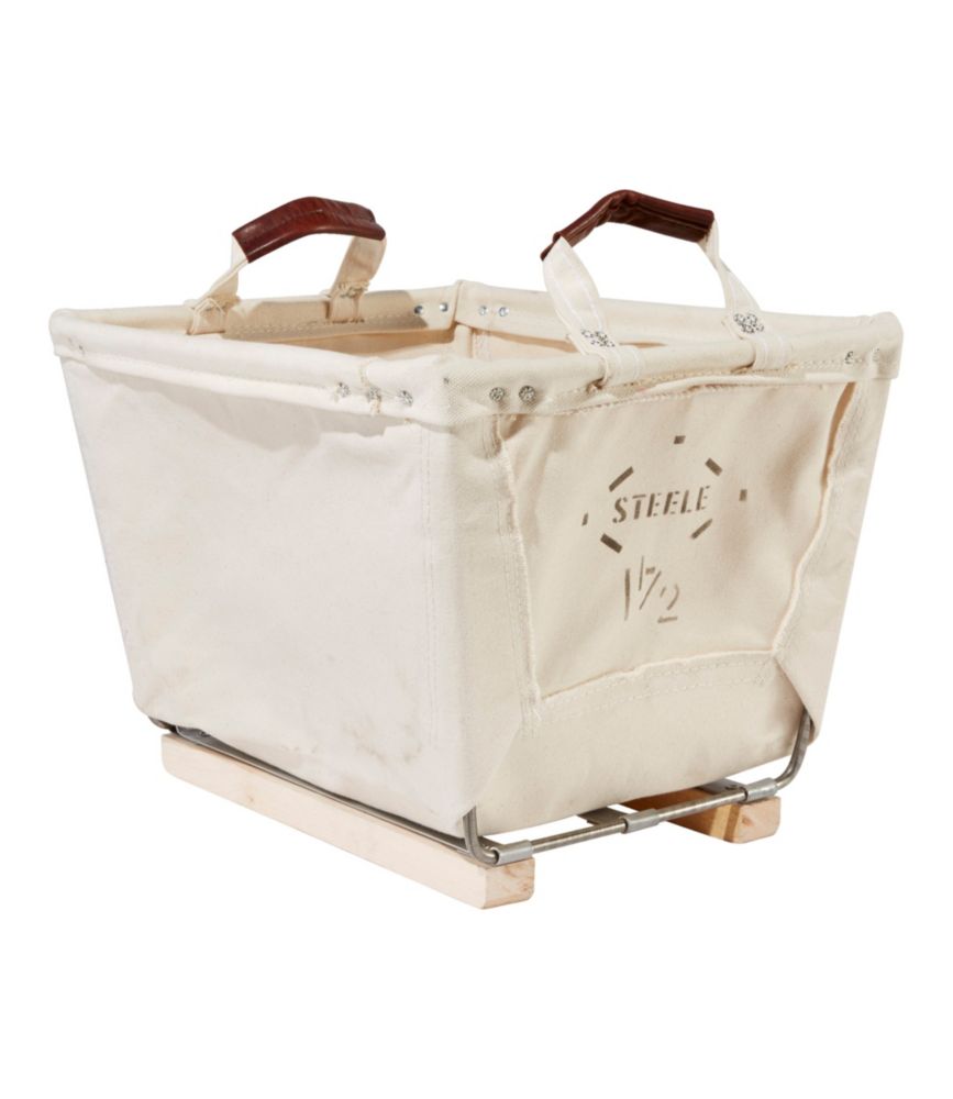 Steele Small Carry Basket With Wood Runners