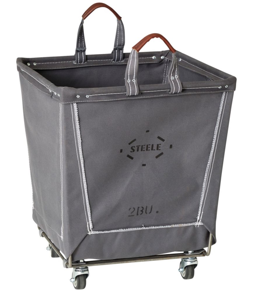 Steele Two Bushel Small Carry Basket with Casters Baskets & Totes at