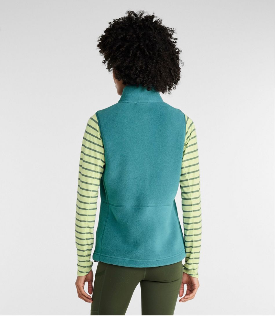 Vintage LL Bean Green Fleece Full Zip Vest Women's XL Made in USA