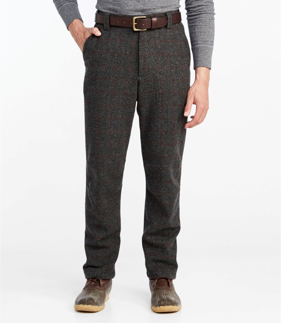 Men's Maine Guide Wool Pant, Malone Plaid at L.L. Bean