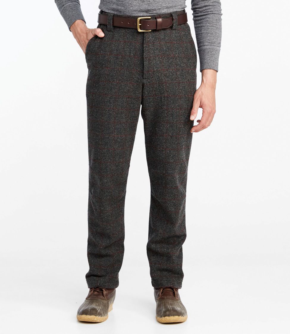 Men's Bootcut Wool Trousers