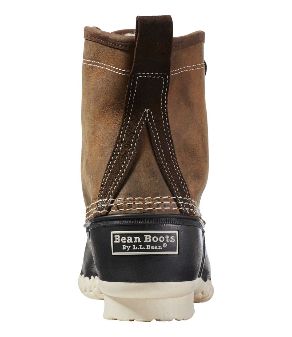 Men's Bean Boots, 8" Shearling-Lined
