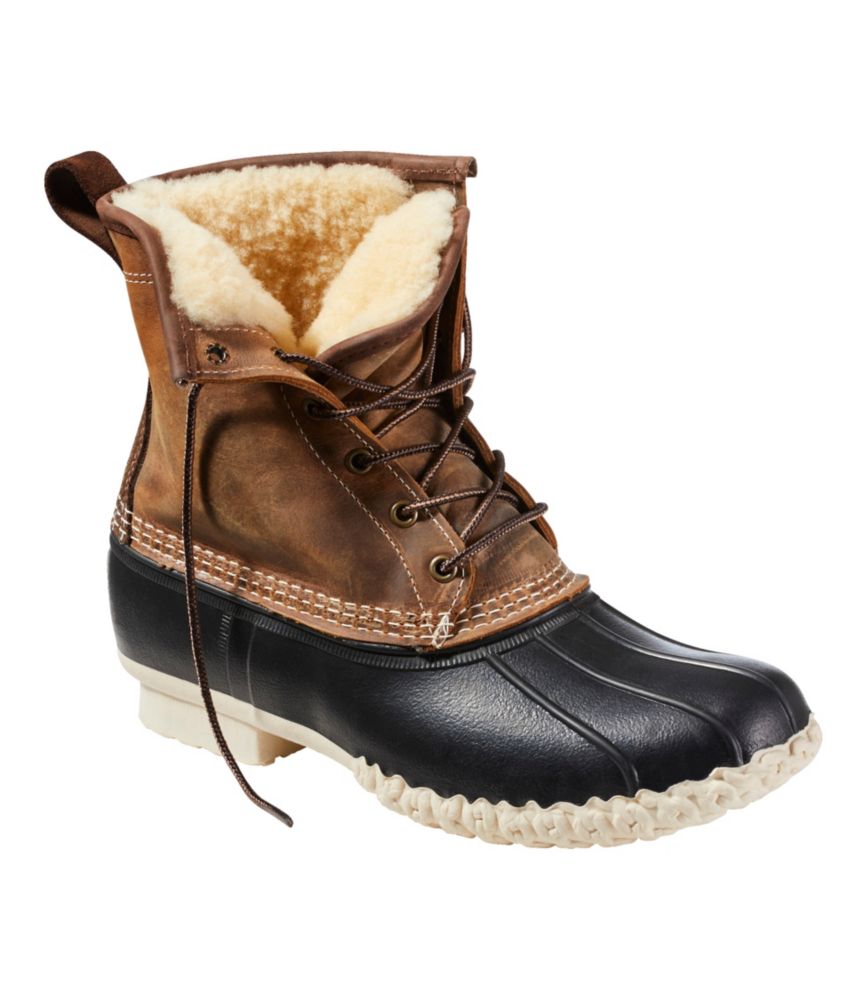 Ll bean fur lined duck boots on sale