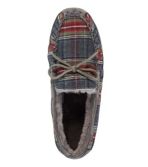 Men's Wicked Good Slipper Moccasins, Plaid Flannel