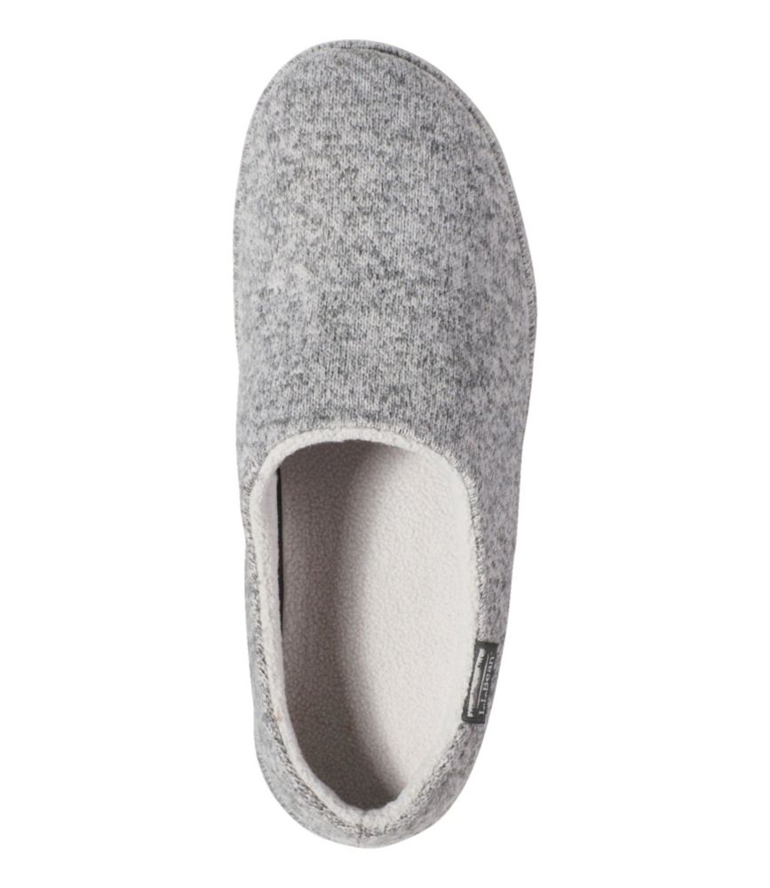 Women's Sweater Fleece Slipper Scuff, Gray Heather, small image number 4