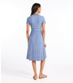 Women's Summer Knit Dress, Short-Sleeve Pebble Stripe Print