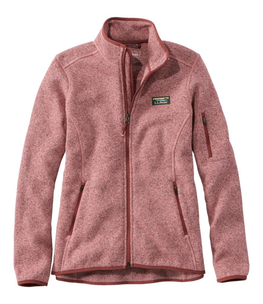 Women's L.L.Bean Sweater Fleece Full-Zip Jacket, Field Rose, small image number 1