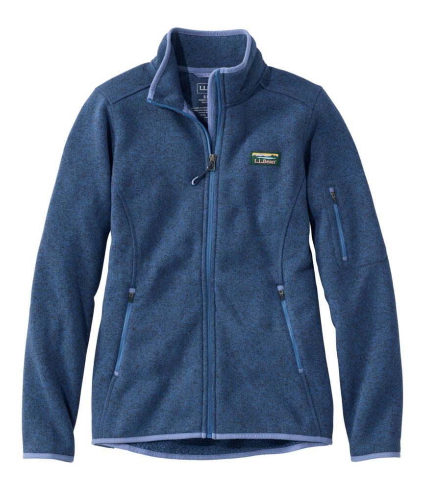 Women's L.L.Bean Sweater Fleece Full-Zip Jacket, Classic Navy, small image number 1
