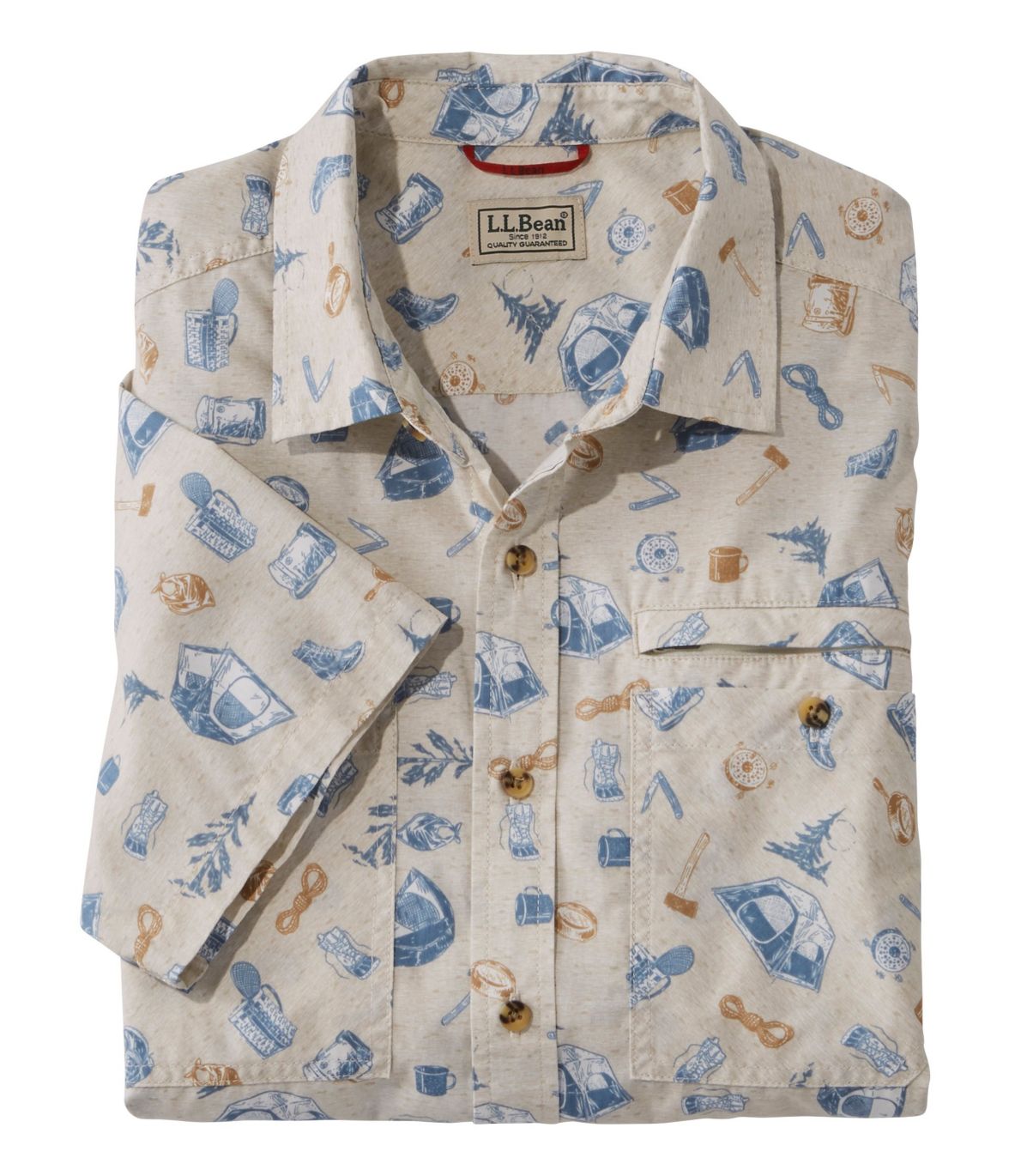 Men's Otter Cliff Shirt Short-Sleeve Print