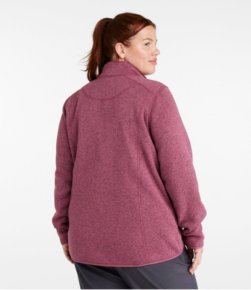 Women's L.L.Bean Sweater Fleece Full-Zip Jacket, Dark Plum Rose, small image number 3