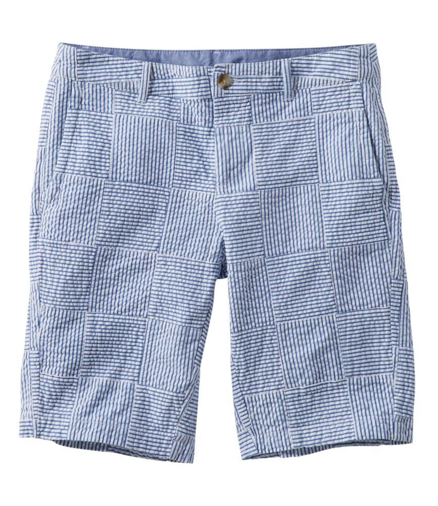 Women's Washed Chino Bermuda Shorts, Seersucker Patchwork at L.L.Bean
