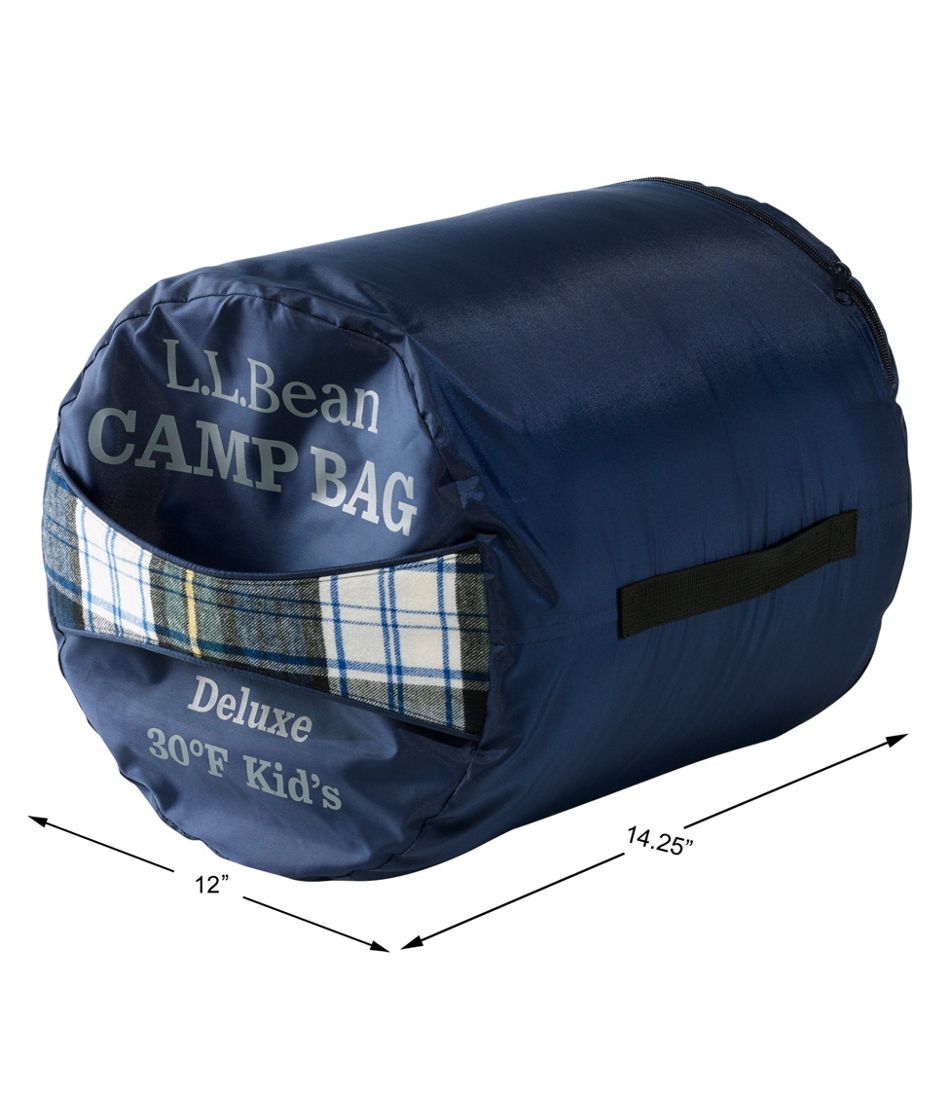 Kids' Deluxe Flannel-Lined Camp Bag 30°