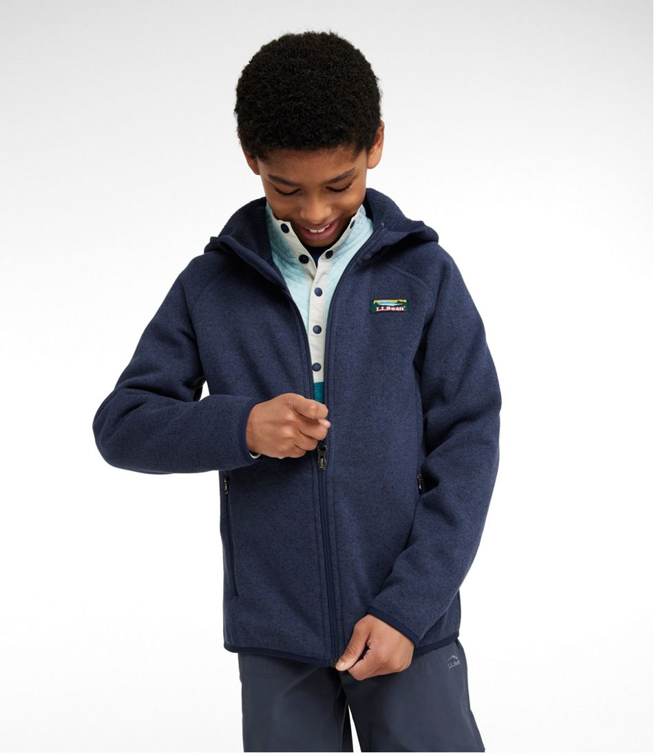 Kids' L.L.Bean Sweater Fleece, Hooded | Jackets & Vests at L.L.Bean
