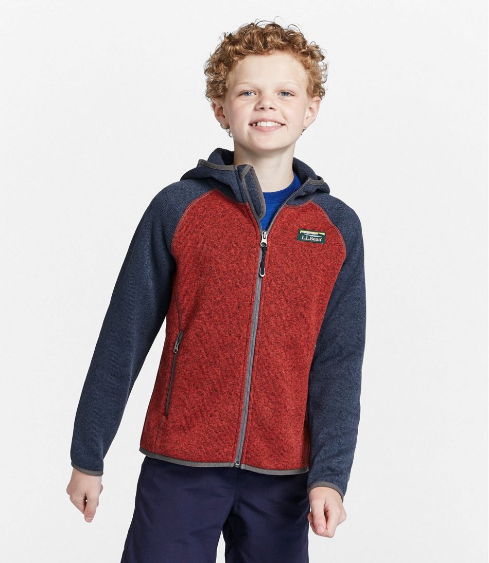 Kids' L.L.Bean Sweater Fleece, Hooded Colorblock | Jackets & Vests 