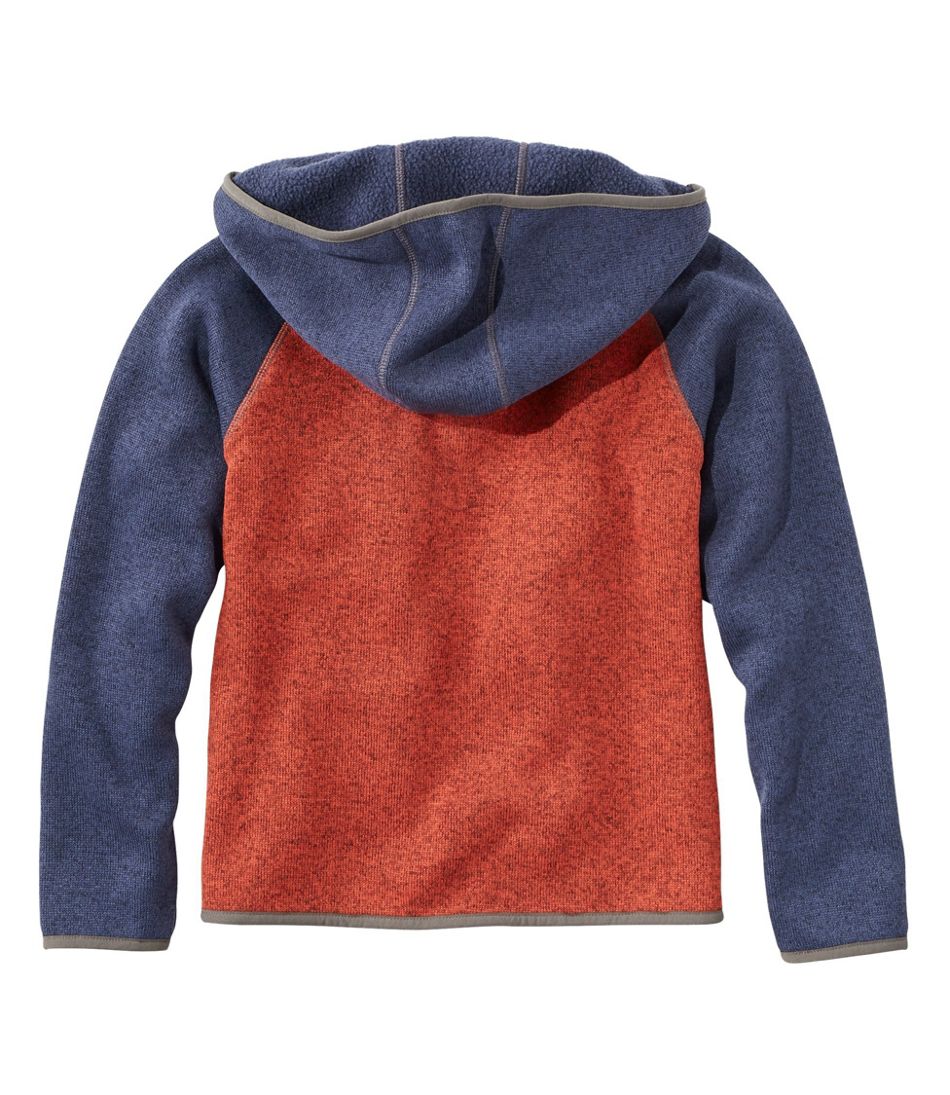 Kids' L.L.Bean's Sweater Fleece, Hooded, Colorblock