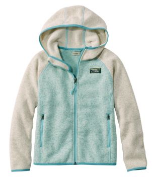 Kids' L.L.Bean's Sweater Fleece, Hooded Colorblock