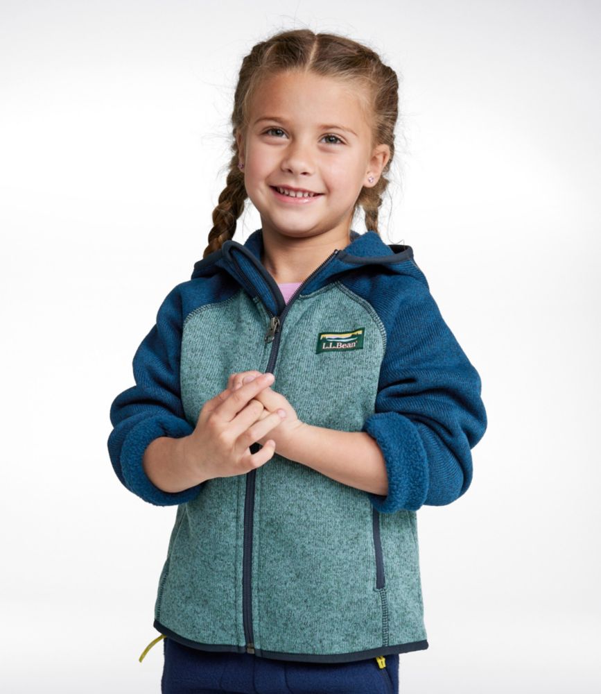 Kids' L.L.Bean's Sweater Fleece, Hooded Colorblock