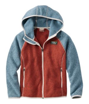 Kids' L.L.Bean's Sweater Fleece, Hooded Colorblock