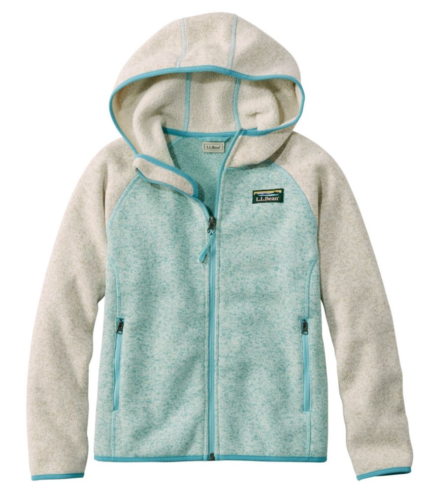 Kids' L.L.Bean's Sweater Fleece, Hooded Colorblock