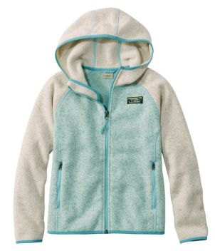 Kids' L.L.Bean Sweater Fleece, Hooded Colorblock
